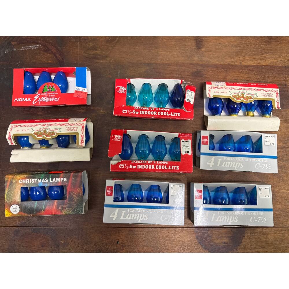Noma / Liberty Bell / Trim-A-Tree Vintage NOS C-71/2 Christmas Replacement Bulbs